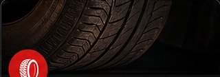 Close view of tire tread for mobile tire replacement